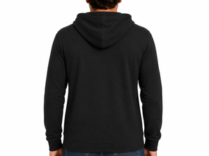 Flame Lightweight Zip-up Hoodie (Black)