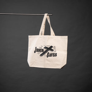 Jesus Saves Canvas Tote Bag