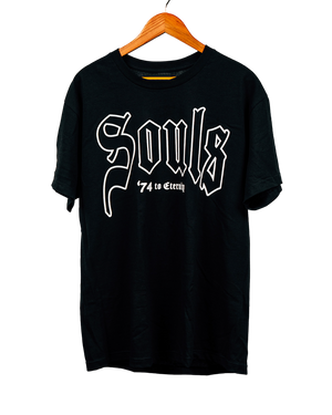 Souls White on Black T-Shirt, Front Only