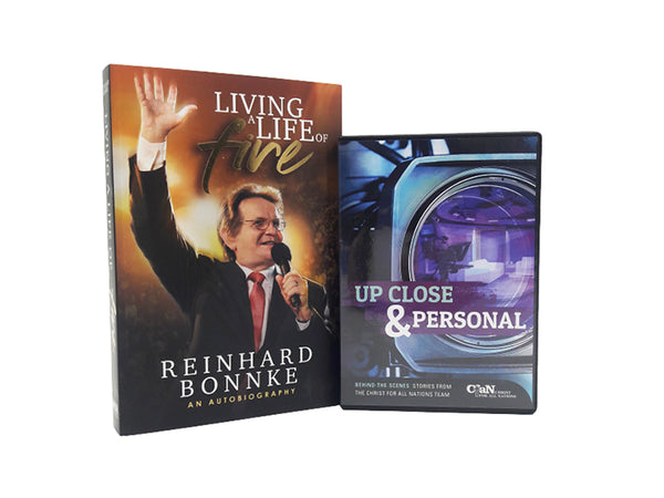 Living A Life of Fire Book and Up Close and Personal DVD - Christ For All Nations Store - Christian Products