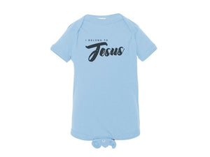 I belong to Jesus Baby Onesie (Blue)