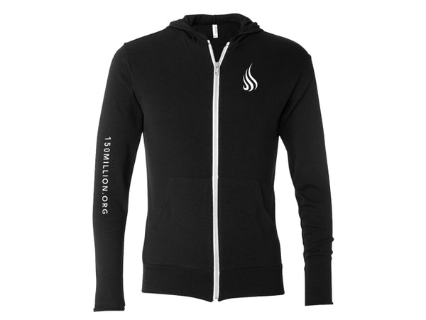 Flame Lightweight Hoodie (Black) - Christ For All Nations Store - Christian Products