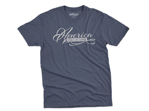 America Shall Be Saved (T-shirt, Navy) - Christ For All Nations Store - Christian Products