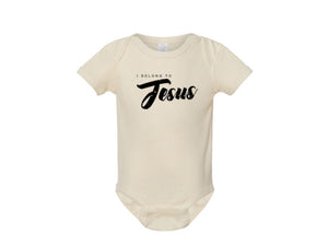I belong to Jesus Baby Onesie (Beige)