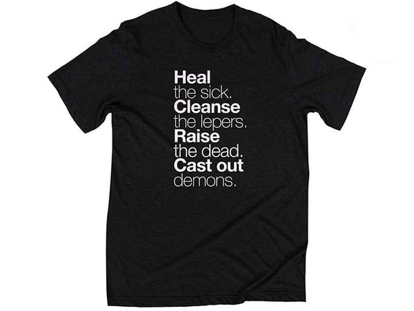 Matthew 10:8 (T-shirt, Black) - Christ For All Nations Store - Christian Products